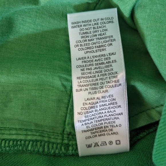 FRAME Le Slouch Mid-rise Straight Leg 5 Pocket Brushed Cotton Jeans, Apple Green - Picture 7 of 12